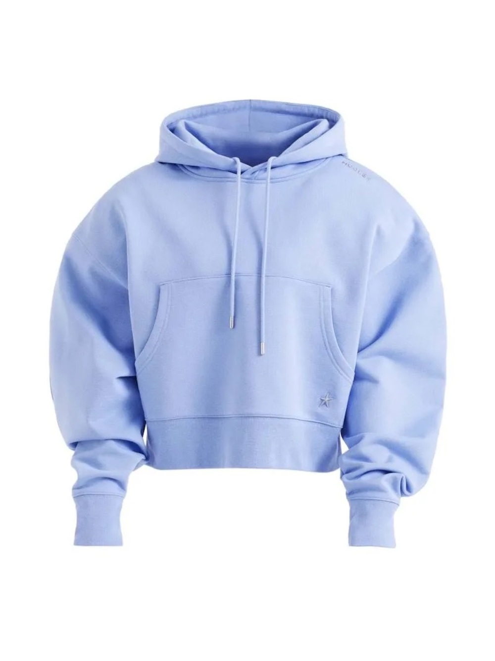 Mugler x H&M Periwinkle Purple Silver Logo Hardware Batwing-Sleeved Hoodie Sz L